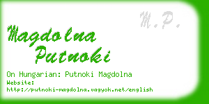 magdolna putnoki business card